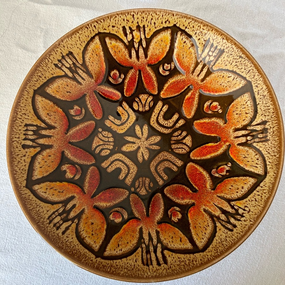 Poole pottery (made in England) decorative butterfly charger.